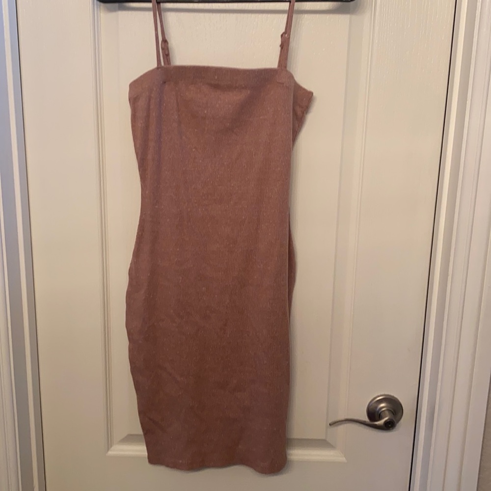 Super cute tan colored cami dress